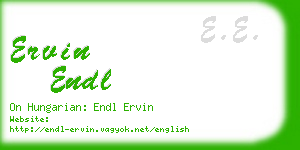 ervin endl business card